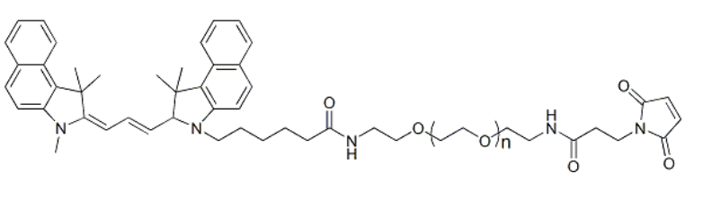 近红外荧光PEG衍生物Cyanine3.5-PEG-Maleimide，Cy3.5-PEG-Mal